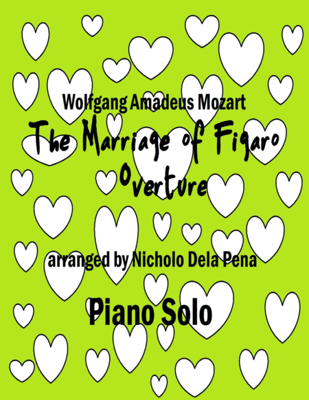 Free Sheet Music Overture The Mariage Of Figaro Alphabetized Notes For Easy Playing For Piano Solo
