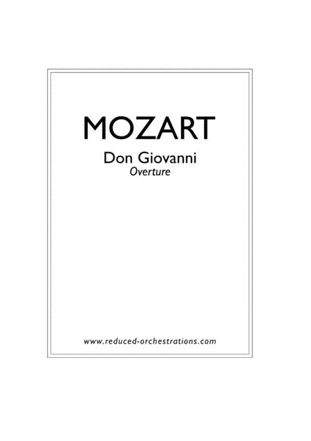 Overture To Don Giovanni Reduced Orchestration Sheet Music