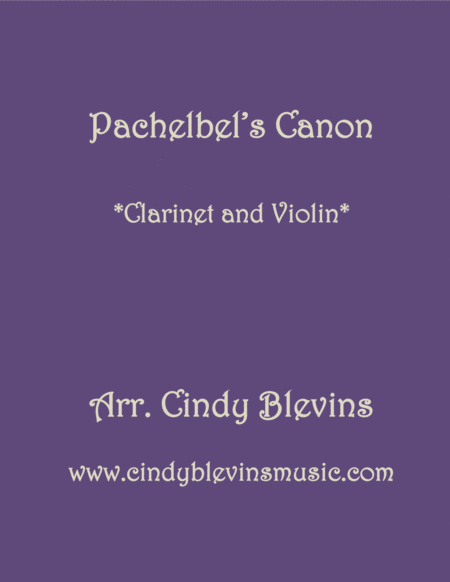 Free Sheet Music Pachelbels Canon For Clarinet And Violin