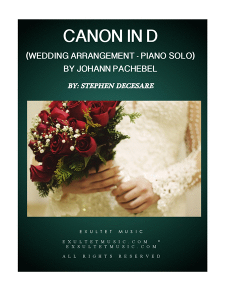 Free Sheet Music Pachelbels Canon Wedding Arrangement For Piano Solo