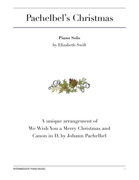 Free Sheet Music Pachelbels Christmas We Wish You A Merry Christmas And Canon In D