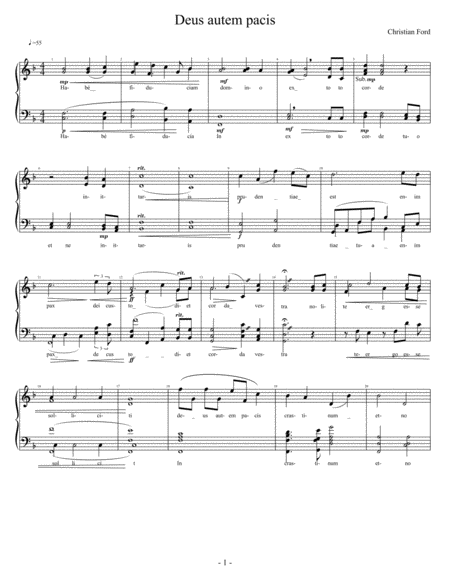 Pacis Autumn Deus Sheet Music