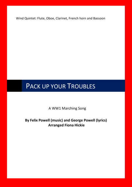 Free Sheet Music Pack Up Your Troubles