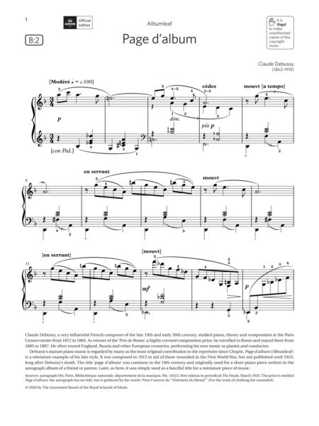 Page D Album Grade 6 List B2 From The Abrsm Piano Syllabus 2021 2022 Sheet Music