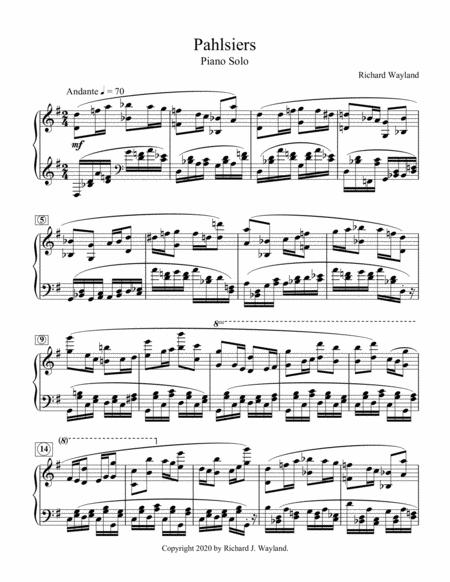 Free Sheet Music Pahlsiers