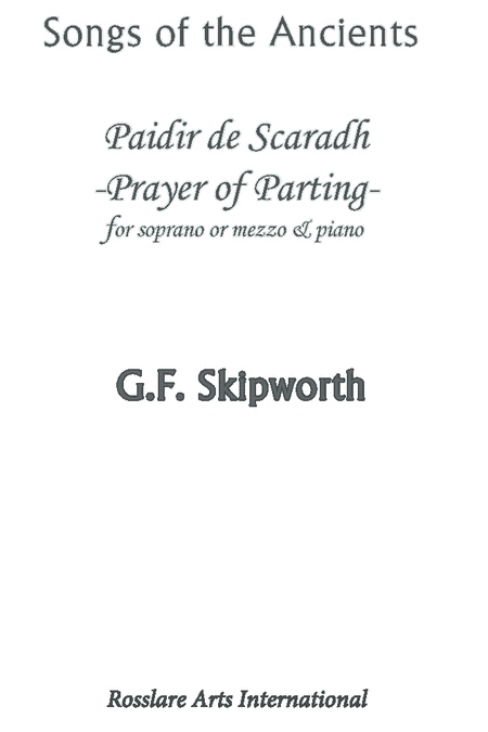 Free Sheet Music Paidir De Scaradh Prayer Of Parting