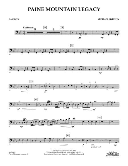 Paine Mountain Legacy Bassoon Sheet Music