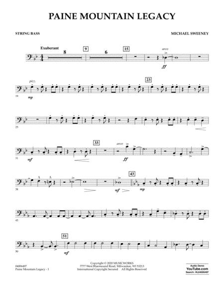 Free Sheet Music Paine Mountain Legacy String Bass
