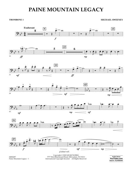 Paine Mountain Legacy Trombone 1 Sheet Music