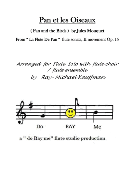 Pan Et Les Oiseaux Pan And The Birds For Flute Solo With Flute Choir Ensemble By Jules Mouquet Sheet Music