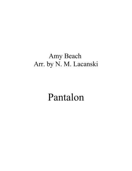 Pantalon Sheet Music