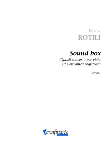 Free Sheet Music Paolo Rotili Soundbox Quasi Concerto Per Viola Ed Elettronica Registrata Es 249