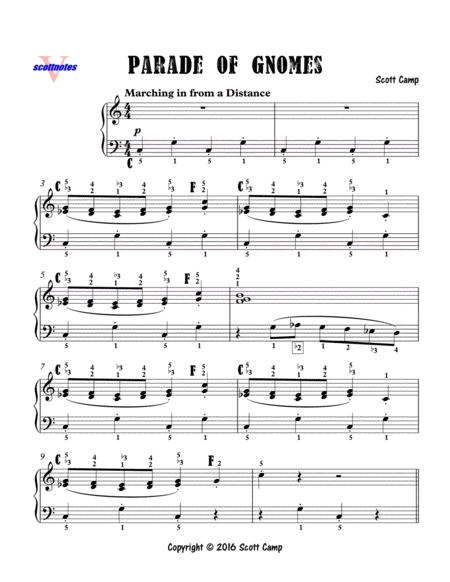 Free Sheet Music Parade Of Gnomes 2nd Year Piano Solo