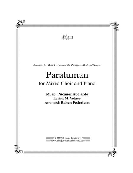 Free Sheet Music Paraluman A Filipino Song For Mixed Choir And Piano