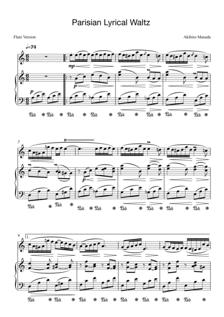 Parisian Lyrical Waltz Sheet Music