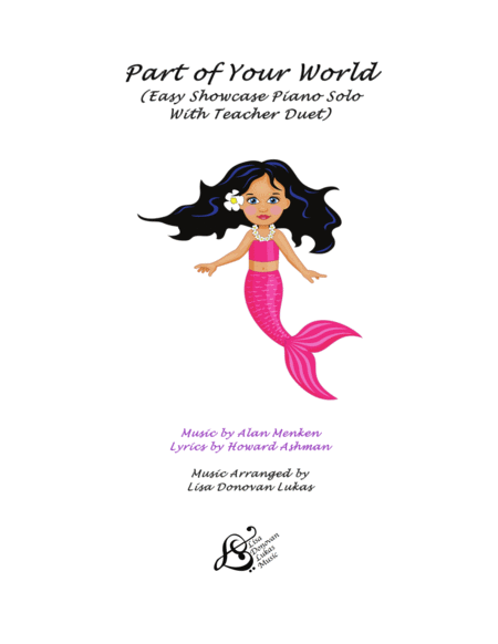 Part Of Your World Easy Piano Solo With Teacher Duet Sheet Music