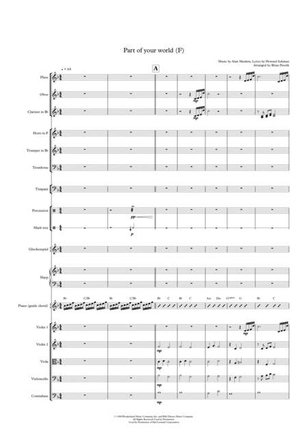 Free Sheet Music Part Of Your World F