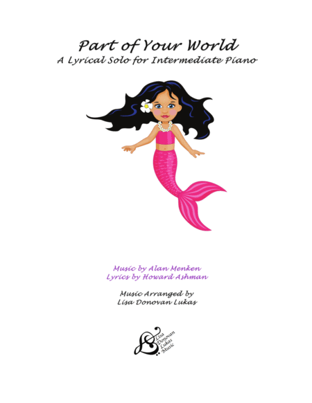 Part Of Your World For Intermediate Solo Piano Sheet Music