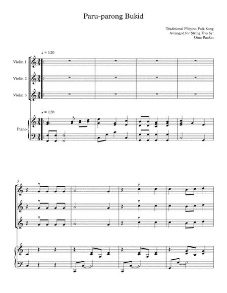 Paru Parong Bukid Sheet Music