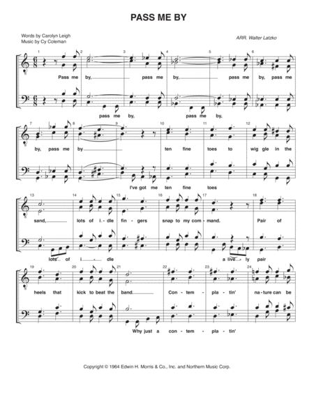 Pass Me By Sheet Music