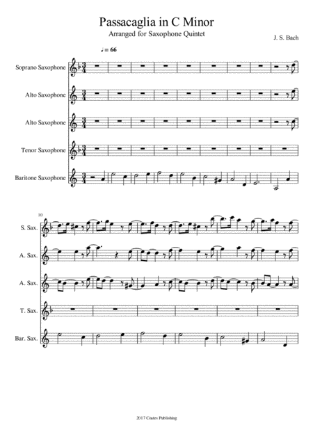 Passacaglia And Fugue In C Minor Sheet Music