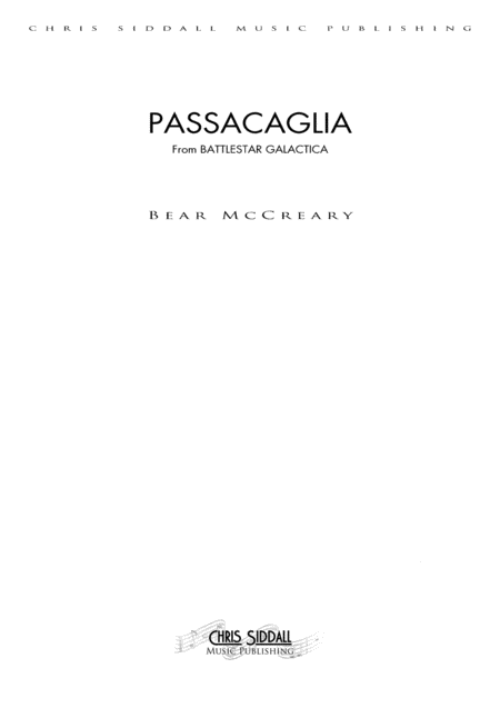 Passacaglia From Battlestar Galactica Sheet Music