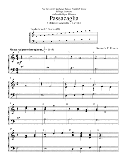 Passacaglia Handbells Sheet Music