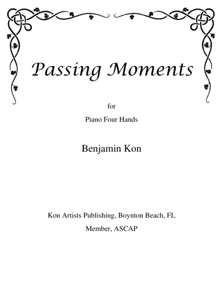 Free Sheet Music Passing Moments