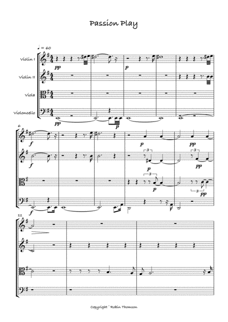 Free Sheet Music Passion Play