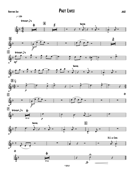 Past Lives Bari Sax Sheet Music