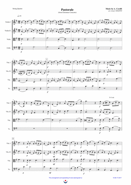 Pastorale Christmas Concerto Sheet Music