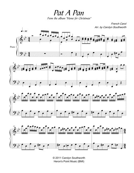 Pat A Pan Sheet Music