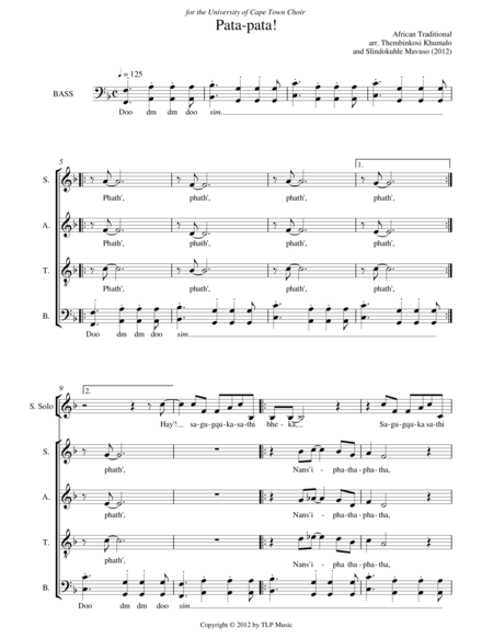 Pata Pata Sheet Music