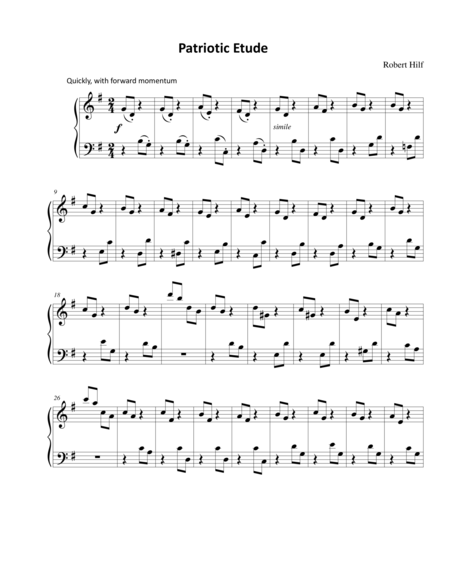 Free Sheet Music Patriotic Etude