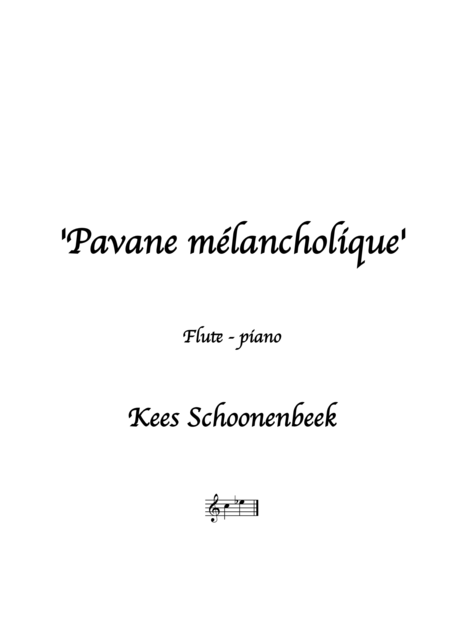 Free Sheet Music Pavane Mlancholique