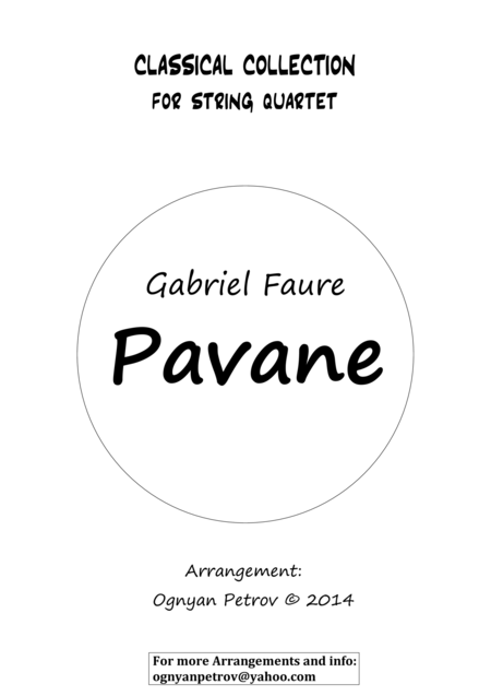 Pavane Short Version Sheet Music