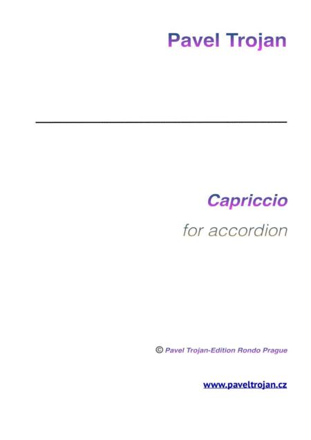 Pavel Trojan Capriccio For Accordion Sheet Music