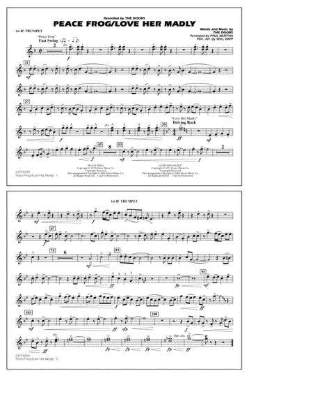 Peace Frog Love Her Madly Arr Paul Murtha 1st Bb Trumpet Sheet Music