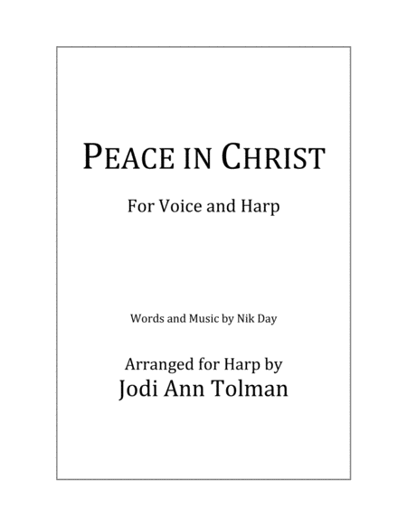 Peace In Christ Voice And Harp Sheet Music