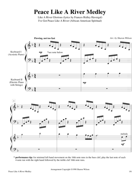 Peace Like A River Medley Keyboard Duet 2 Pianos 4 Hands Sheet Music