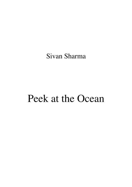 Peek At The Ocean Sheet Music