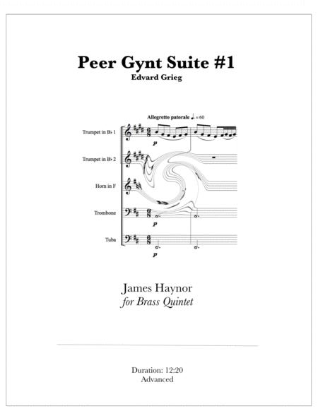 Free Sheet Music Peer Gynt Suite 1 For Brass Quintet