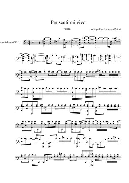 Free Sheet Music Per Sentirmi Vivo By Fasma