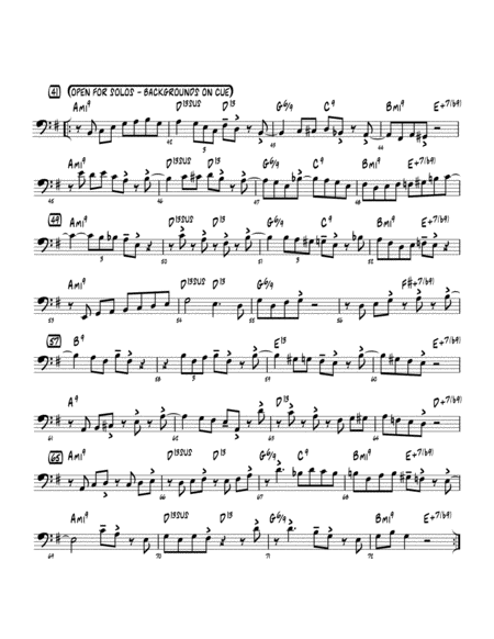 Perdido Arr Mark Taylor Bass Clef Sample Solo Sheet Music