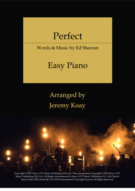 Free Sheet Music Perfect Easy Piano
