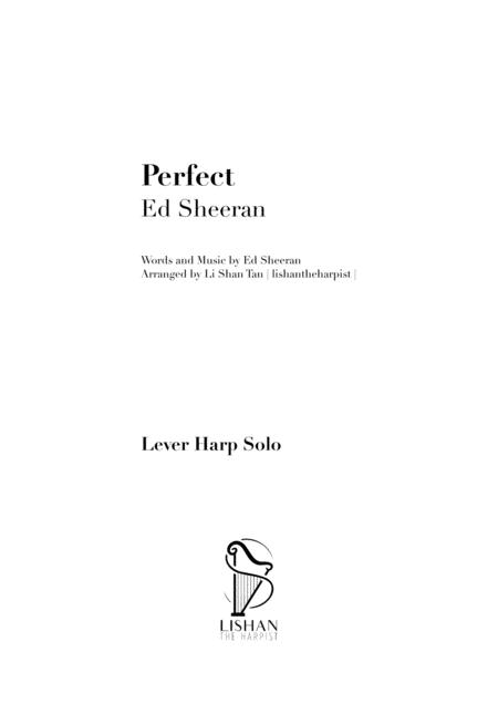 Perfect Ed Sheeran Lever Harp Sheet Music