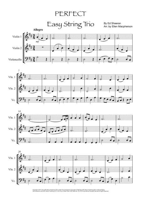Free Sheet Music Perfect For Easy String Trio