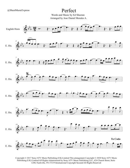 Perfect For English Horn Sheet Music