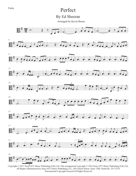 Perfect Viola Sheet Music