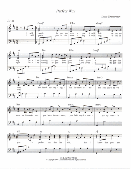 Perfect Way Sheet Music